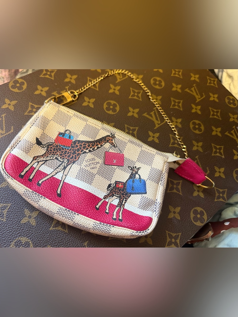 Louis Vuitton 2017 Giraffe Mini Pochette N6220